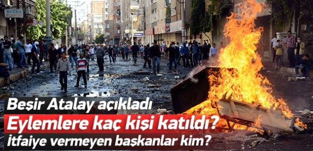 Atalay açıkladı! Eylemlere kaç kişi katıldı?