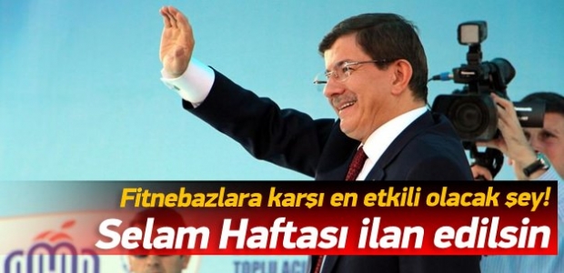 Başbakan Davutoğlu’dan “selamlama” kampanyası