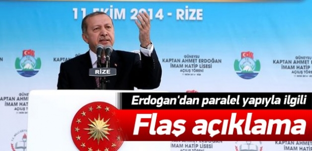 Erdoğan'dan flaş paralel yapı açıklaması