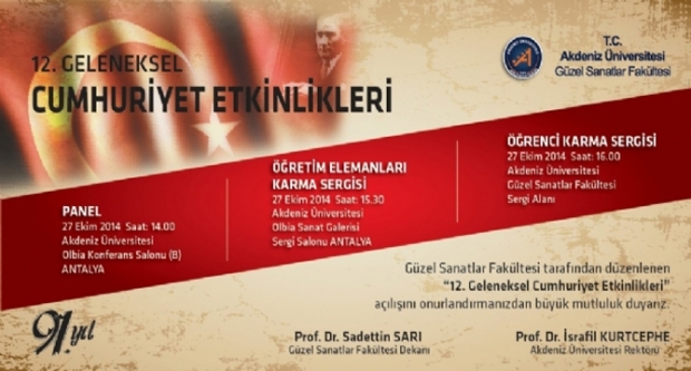 AÜ GÜZEL SANATLAR FAKÜLTESİ CUMHURİYET SERGİSİ BAŞVURULARI BAŞLADI