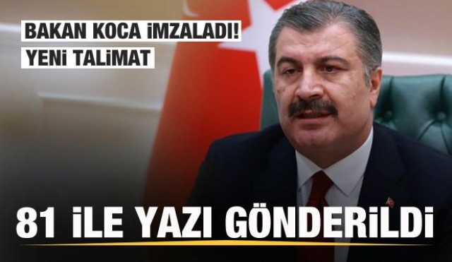  81 ile Sağlık Bakanlığı'ndan  yazı gönderildi