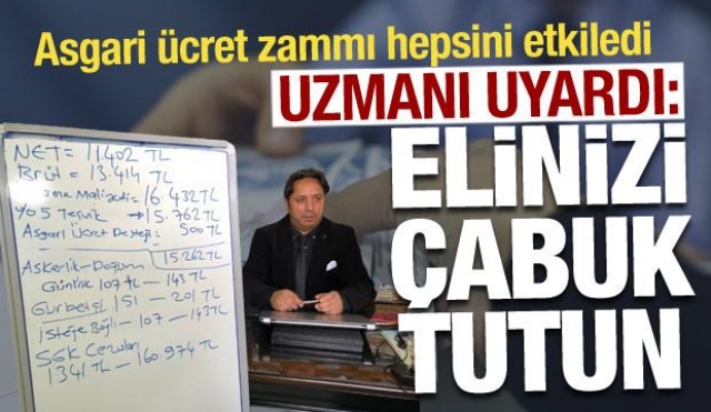 Asgari Ücret Zamıyla İlgili Uyarı