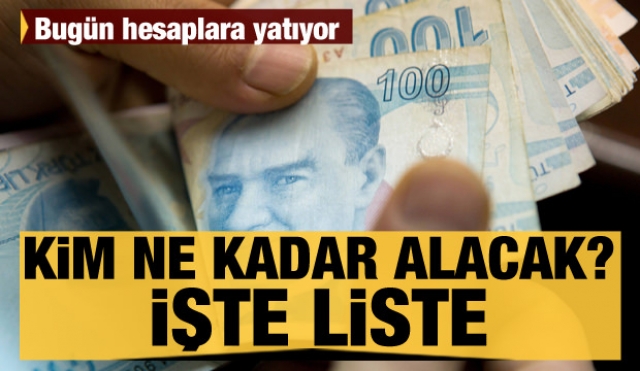 BUGÜN HESAPLARA YATACAK KİM, NE KADAR ALACAK?