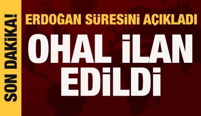 Deprem bölgelerinde OHAL ilan edildi