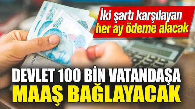 Devlet 100 Bin Vatandaşa Maaş Bağlayacak!