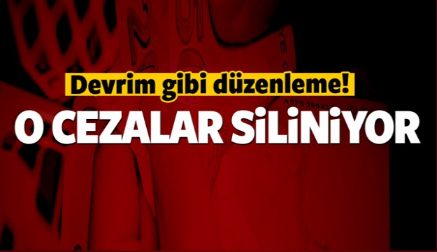 DEVRİM GİBİ DÜZENLEME! O CEZALAR SİLİNİYOR