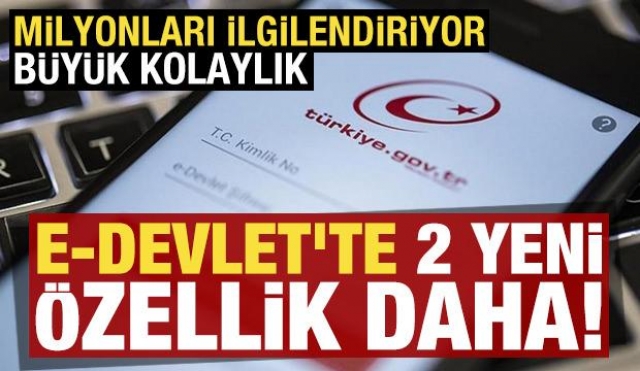 e-Devlet'e İki Yeni Hizmet Daha Eklendi