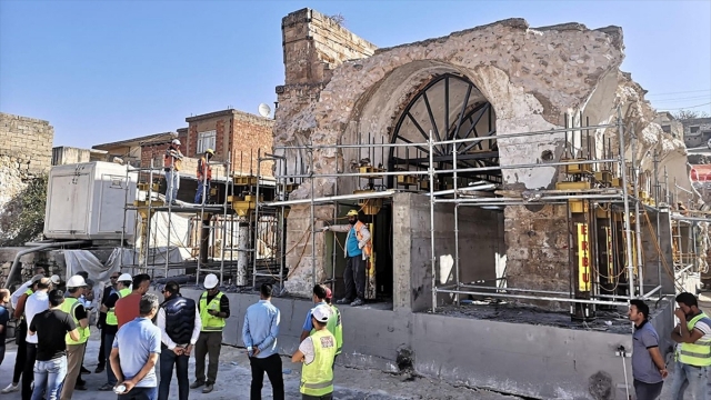 Hasankeyf'teki son eserin taşınmasına başlandı