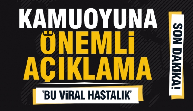 İl Sağlık Müdürlüğünden El Ayak Hastalığına İlişkin Basın Açıklaması