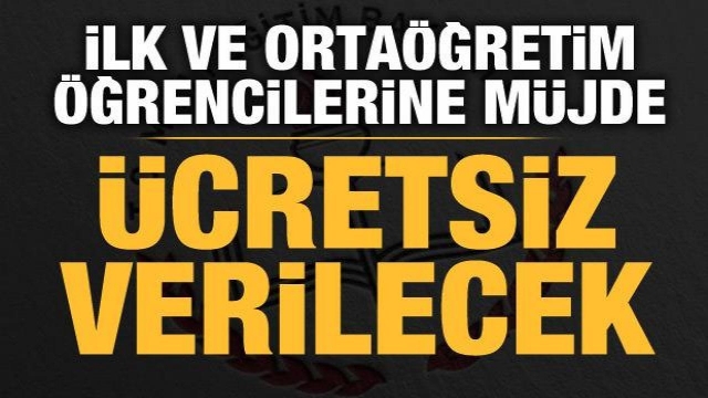 İlköğretim ve ortaöğretim öğrencilerine müjd