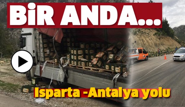 ISPARTA ANTALYA YOLUNDA TRAFİK KAZASI!