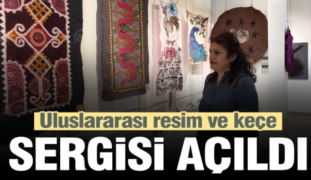 Isparta’da uluslararası resim ve keçe sergisi açılışı