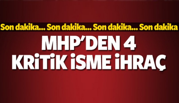 ISPARTA MHP MİLLETVEKİLİ PARTİDEN İHRAÇ EDİLDİ