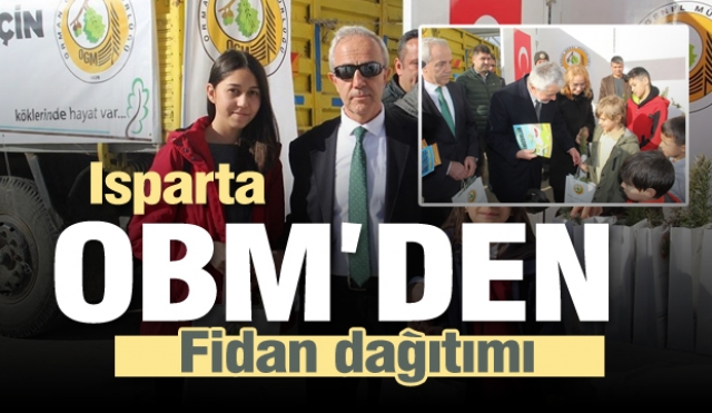 ISPARTA OBM'DEN KİTAP FUARINDA FİDAN DAĞITIMI YAPILIYOR