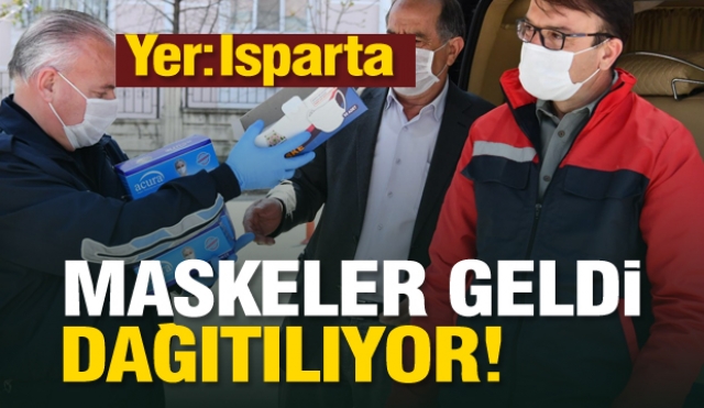 Isparta Valiliği Halk Otobüslerine Maske Dağıttı