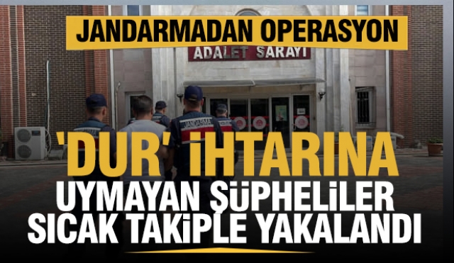 Isparta'da Jandarmanın ''DUR'' İhtarına Uymaya Şüpheliler SIcak Takiple Yakalandı