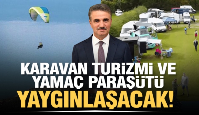 Isparta'da karavan turizmi ve yamaç paraşütü