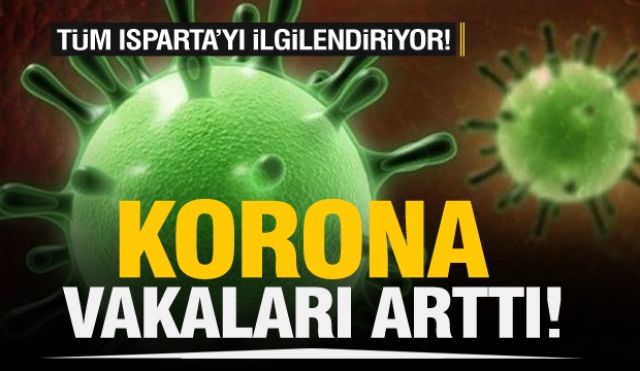 Isparta'da korona vakaları arttı