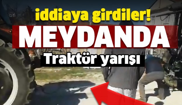 Isparta'da Köy meydanında traktör güreşi  