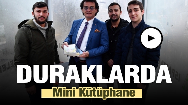 Isparta'da otobüs duraklarına mini kütüphane