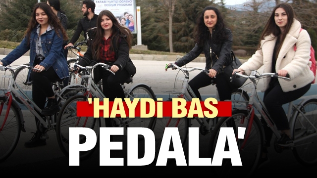 Isparta'da Pedallarla Dikkat Çektiler! “Haydi Bas Pedala” etkinliği