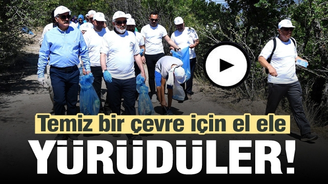 Isparta'da temiz bir çevre için el ele yürüdüler