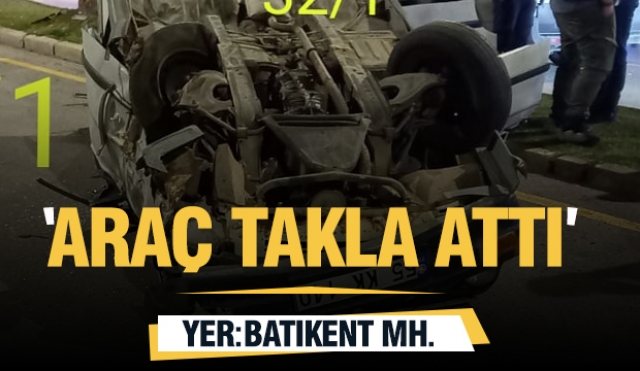 Isparta'da trafik kazası: Araç takla attı...