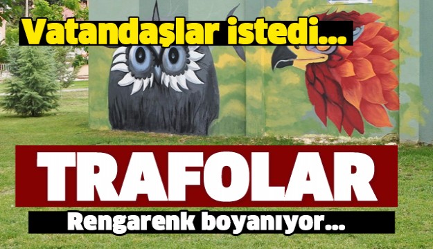 ISPARTA'DA TRAFOLAR RENGARENK BOYANIYOR