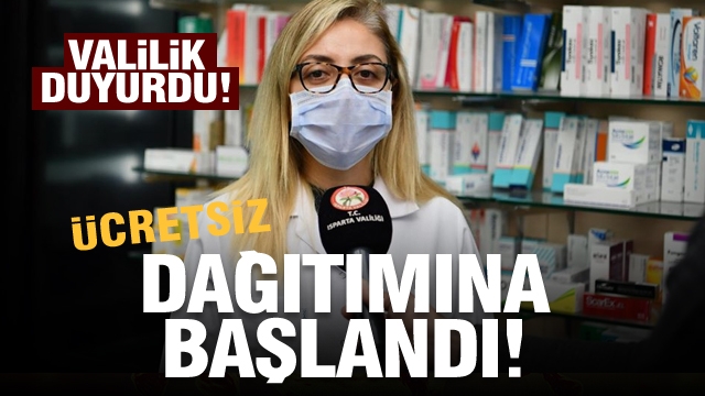 Isparta'da Ücretsiz  Maske Dağıtımına Başlandı