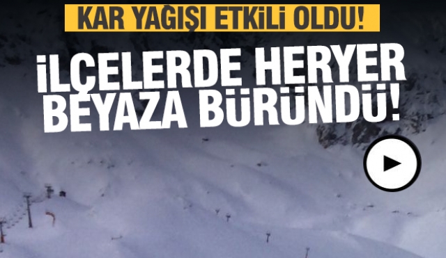 Isparta'nın ilçeleri kar yağışı ile bembeyaz oldu