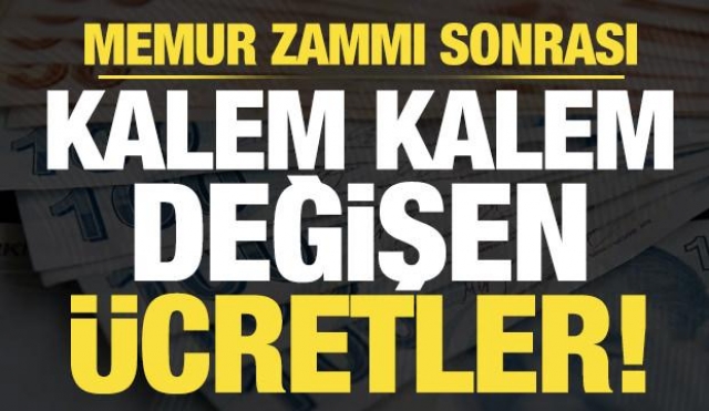 Memur ve Emekli Zammıyla Değişen Ücretler Açıklandı!