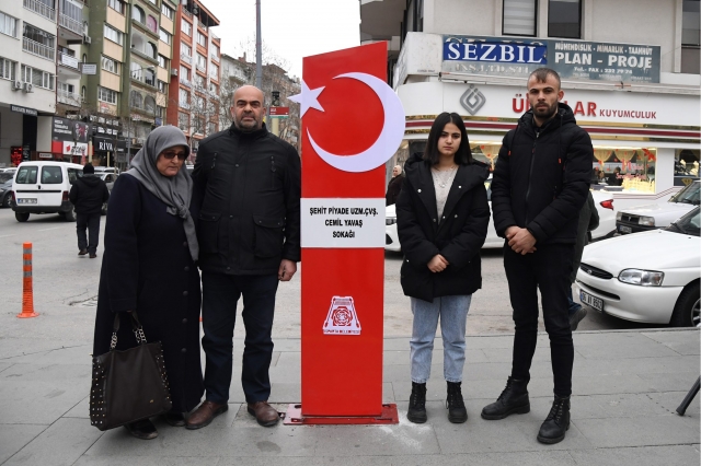 ​Şehidimiz Cemil Yavaş'ın ismi 1612 Sokakta yaşatılıyor