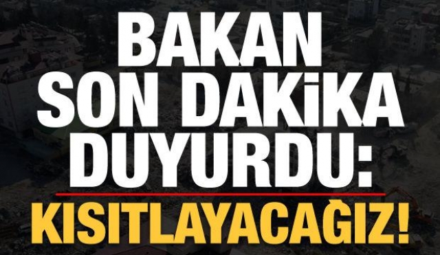 Son dakika... Bakan Murat Kurum duyurdu: Kısıtlayacağız!