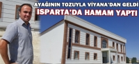 VİYANA'DAN GELEN TOKATLI ISPARTA'DA HAMAM YAPTI