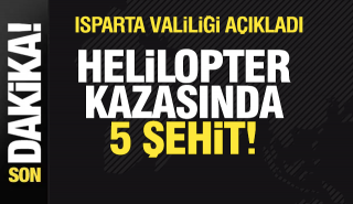 Isparta'da Askeri Helikopter Kazası: 5 Şehit