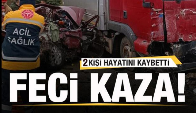 TRAFİK KAZASI:   2 KİŞİ ÖLDÜ