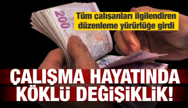 Yürürlüğe girdi! Çalışma hayatında köklü değişiklik